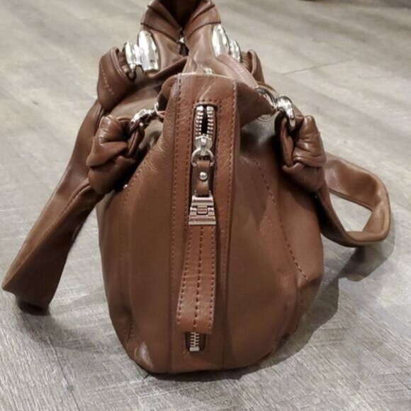 B MAKOWSKY LEATHER BAG HOBO BROWN SHOULDER SATCHEL HANDBAG PURSE WOMAN'S WOMEN'S - Picture 10 of 14